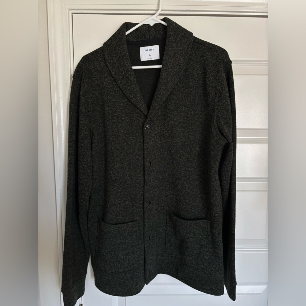 Old Navy Green Heather Shawl Collar Cardigan